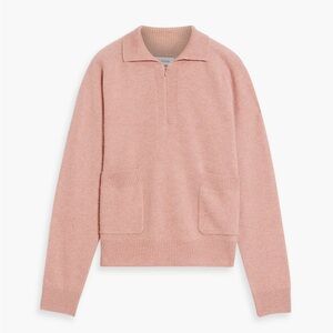 NAADAM Quarter Zip Rose Sweater w/Pockets - 100% Cashmere - Size Small